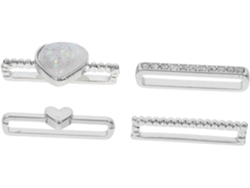 Juego de 4 dijes metálicos para pulsera de reloj. Gokoco