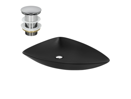 Lavabo ML-DESIGN (69 x 46 x 13 - Cerámica - Negro)