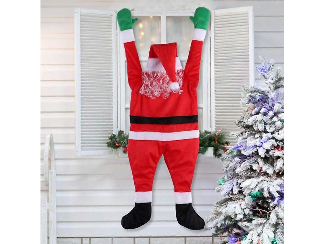 Colgante grande de Papá Noel para decoración navideña, 108 cm, rojo, para uso interior y exterior, hogar, puerta, pared.