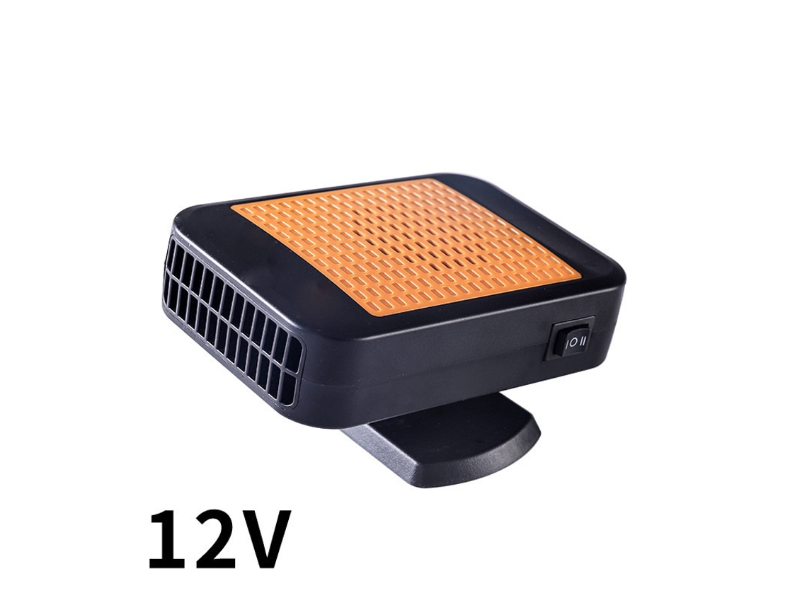 Calentador De Ventilador Para Automóvil 12 V 150 W Portátil Rotación De 360 ​​​​° Calentamiento Y Enfriamiento Rápidos Amarillo Chrui