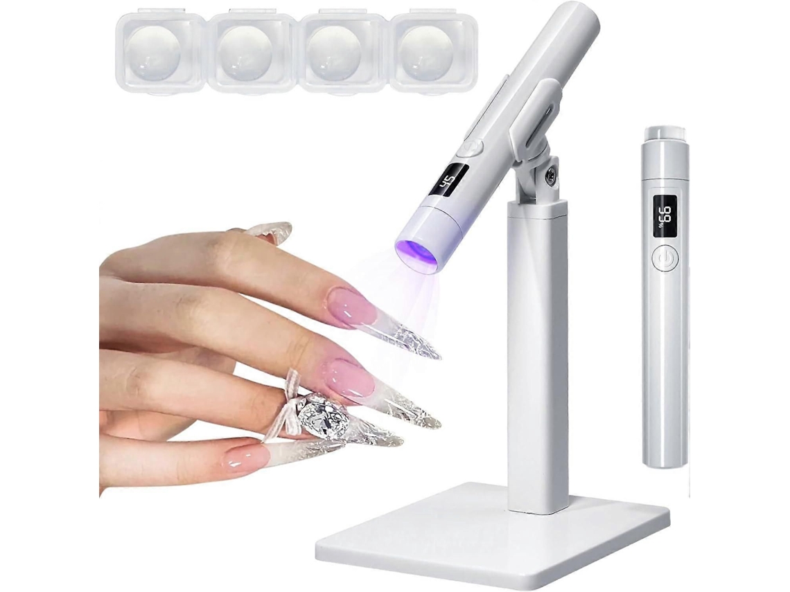 Mini lámpara UV para uñas de gel: Lámpara UV portátil recargable para uñas, flash para uñas de gel GOKOCO