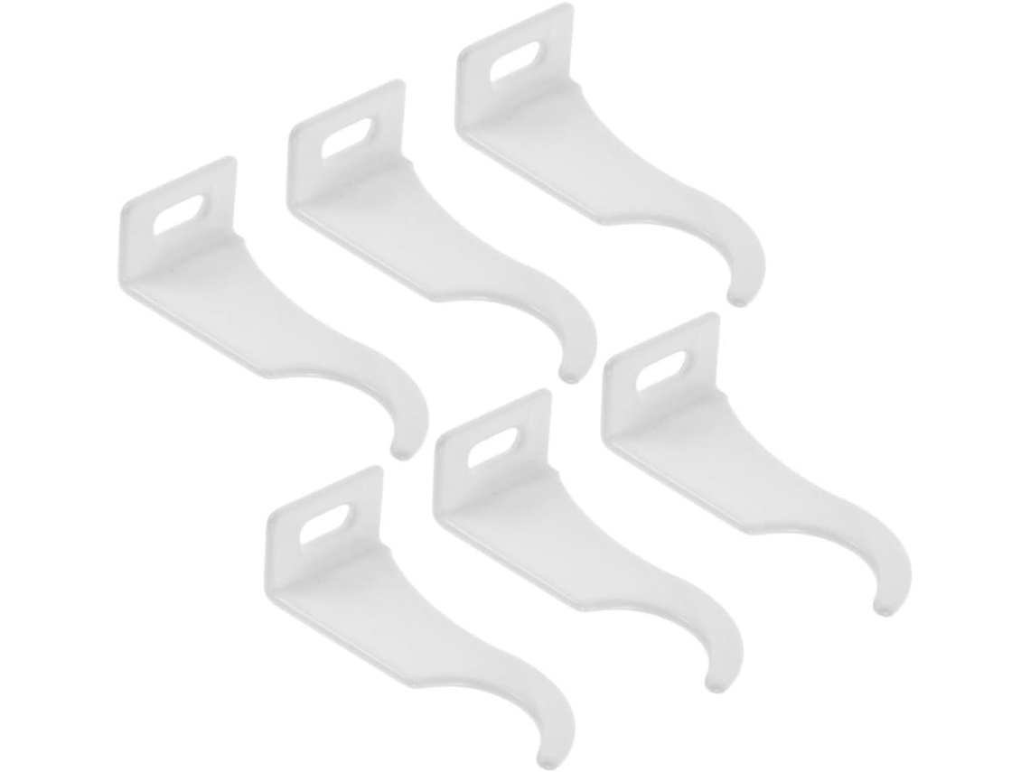 Juego de 6 ganchos de pared de acero para baño, ideales para colgar toallas, abrigos y llaves.