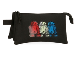 Star Wars Estuche Escolar R2d2 Poliéster Negro