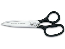 Tijera 3 CLAVELES Tapicero (20 cm - Acero Carbono - Negro)