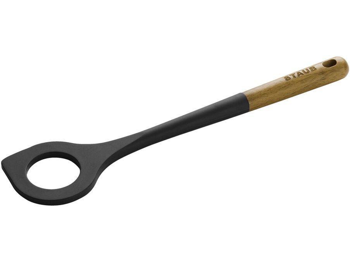 Cuchara para Risotto STAUB (Negro - Silicona, Madera - 31 cm)