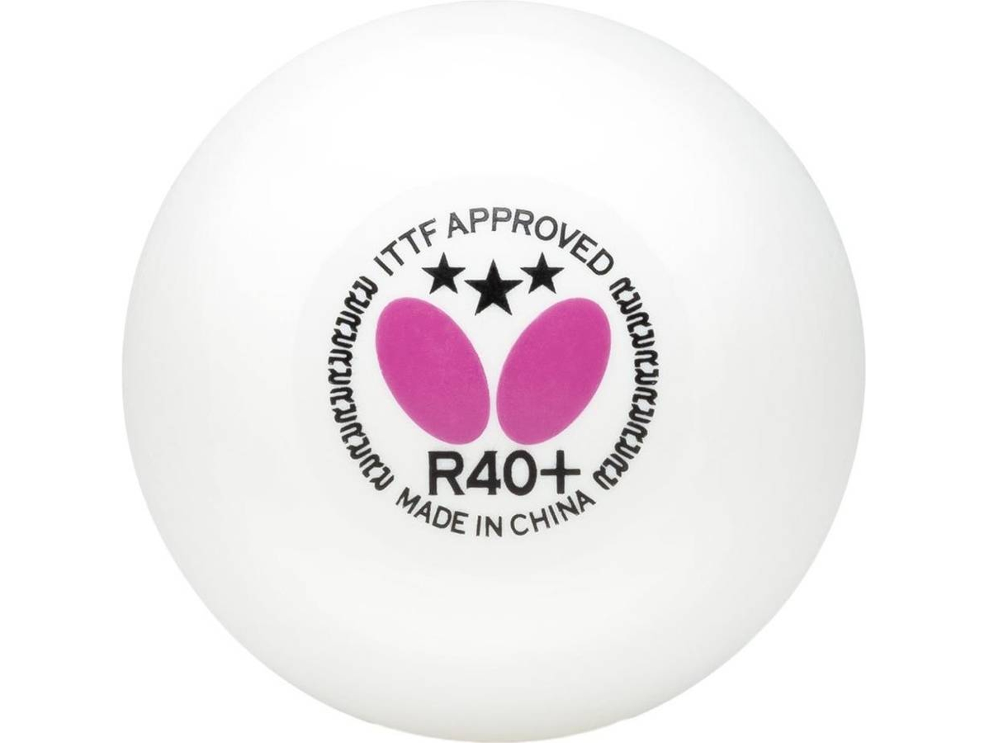 Pelota de Tenis de Mesa BUTTERFLY 3 Star R40+ 3 Units