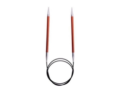 KnitPro KNIT PRO 80 cm x 5 mm Agujas de tejer circulares fijas de aluminio Zing Pink - KP47131