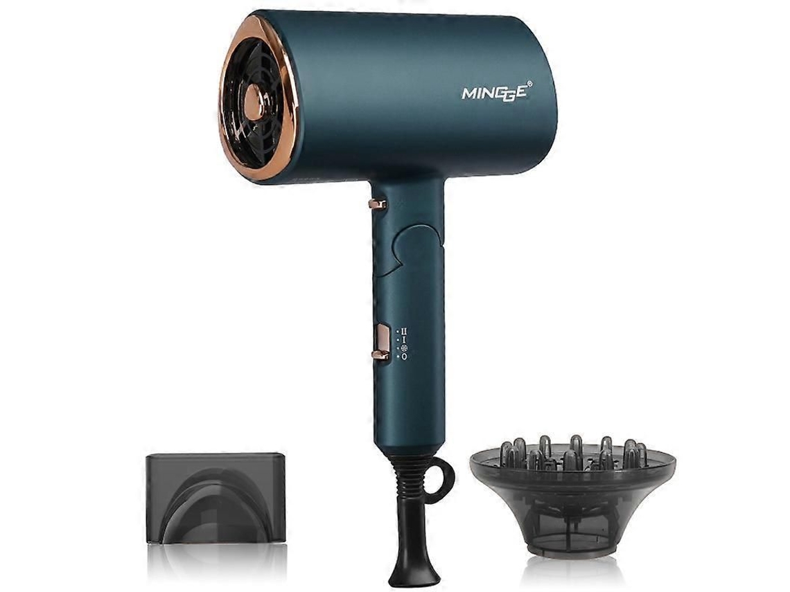 Secador de pelo plegable con viento fuerte, secado rápido, eléctrico para uso doméstico, iones negativos, D GOKOCO