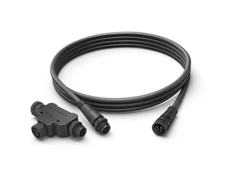 Cabo Exterior de Exterior Hue Philips - 2,5m - baixa tensão - Intelligent House Compatible - Black