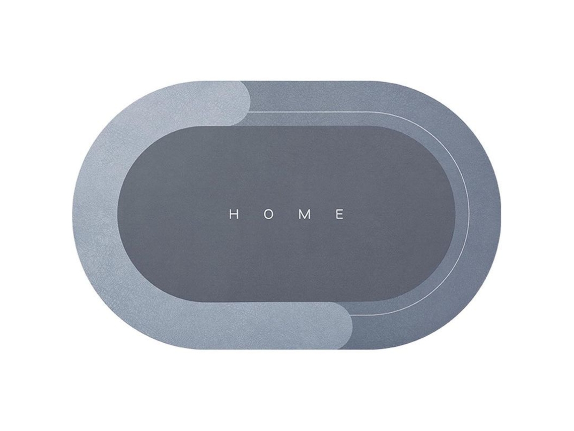 2026-almohadilla De Baño Linjou Absorbente Super No Deslizante Suave Rápido Secado Azul Oval 40x60cm Azul 40*60cm