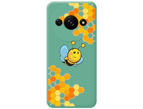 Funda Diseño Abeja para Xiaomi Redmi A3 TUMUNDOSMARTPHONE Silicona Líquida Verde