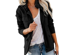 2026-chaqueta Militar De Mujer Con Botones Prensa Para Otoño Invierno Manga Larga Streetwear