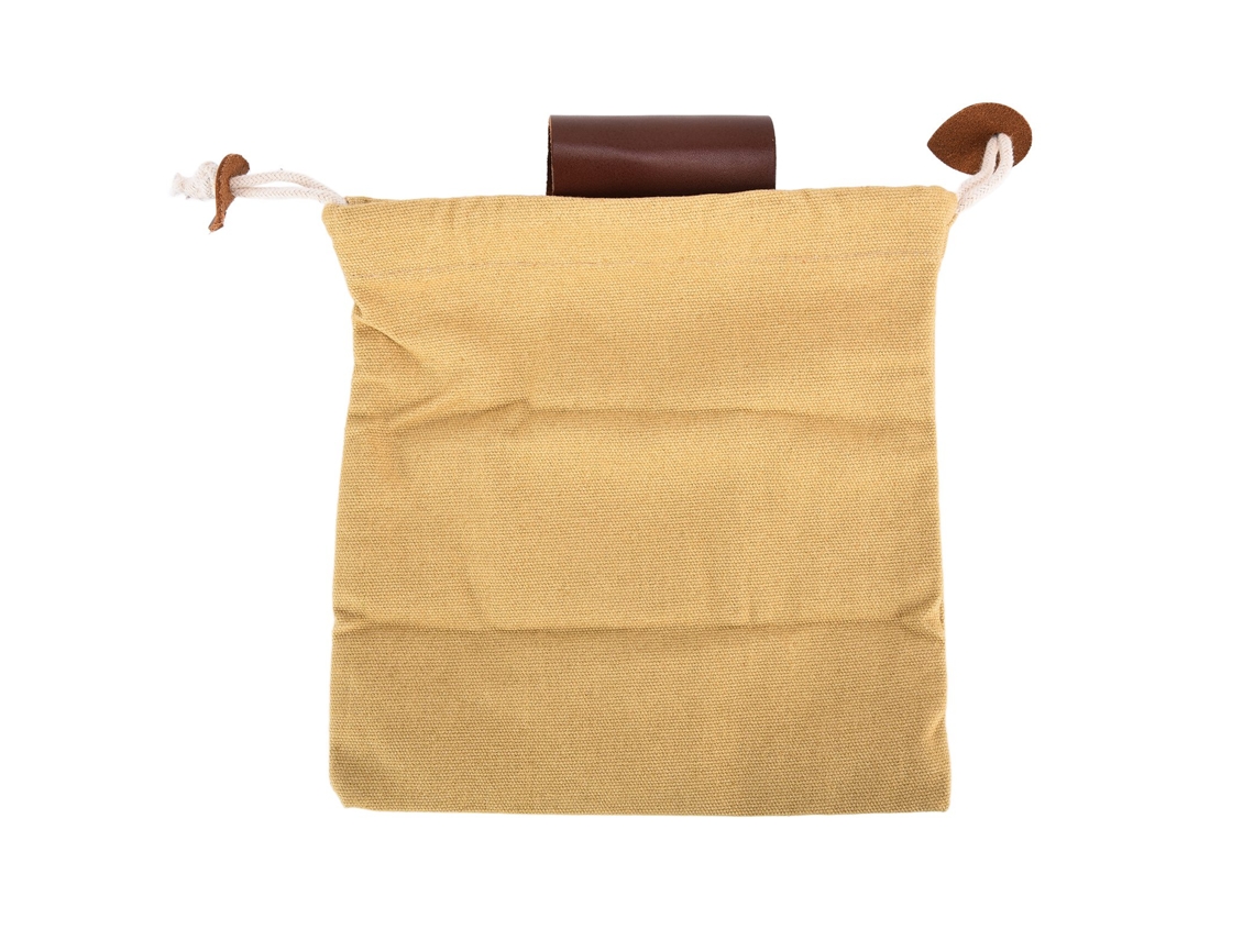 Bolsa Plegable De Cuero Y Lona Para Recolectar Alimentos, Ideal Para El Cinturón, La Recolección De Frutas Y Para Acampar (color Caqui).