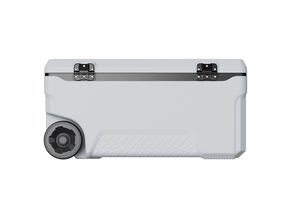 Refrigerador portátil Succebuy de 70 litros con ruedas, portavasos y portalatas, 835 x 435 x 420 mm