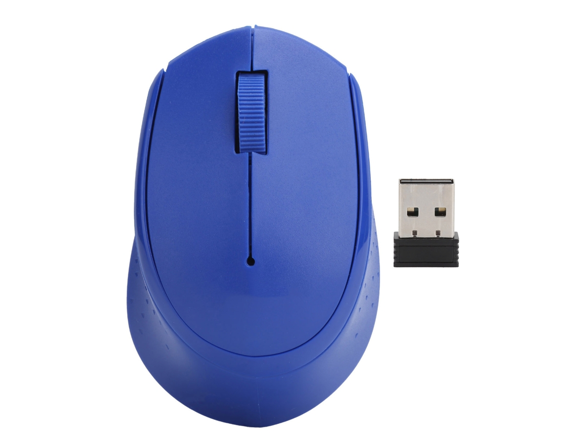 Mouse Sem Fio 2.4ghz Ergonômico Silencioso Mini Portátil Com Receptor Usb Para Desktop Laptop Azul