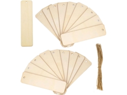 Marcapáginas De Madera Natural En Blanco, 60 Unidades, 12 X 3