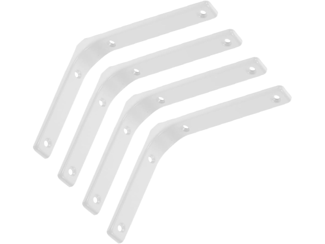 Juego De 4 Soportes De Acero Inoxidable Para Estantes - Fácil Instalación