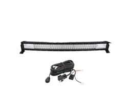 Barra de luces LED, diseño curvo/recto, tecnología 7D con 3 líneas, cable curvo de 32 pulgadas, OEM