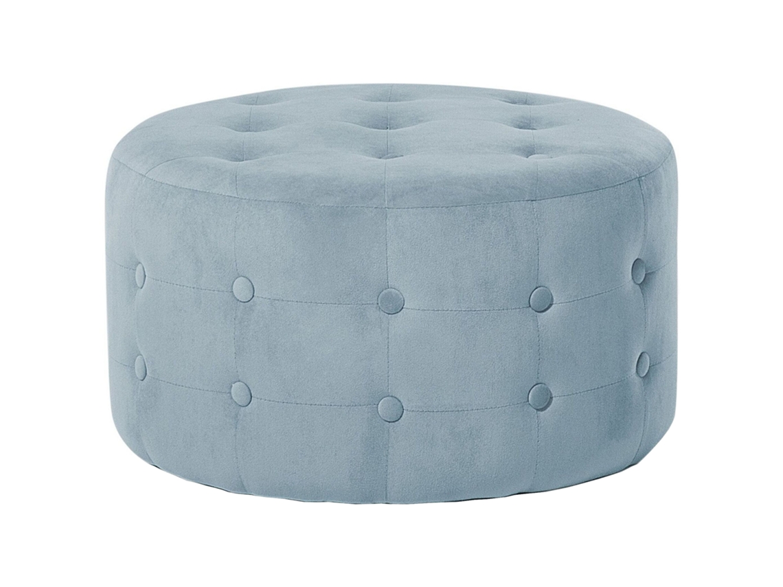 Otomana decorativa BELIANI Tampa de Terciopelo Gris 55x55x30