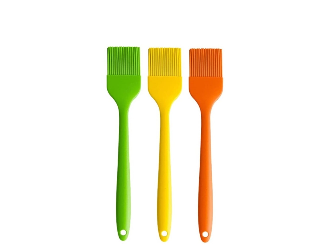 VVJIJILLY Conjunto De 3 Pincéis Para Untar, Pincéis De Silicone Resistentes Ao Calor Para Pastelaria, Cozinha E Churrasco, Espalhar Óleo, Manteiga, Molhos E Mar