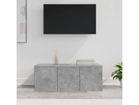 Mueble para la televisión VIDAXL Gris Madera contrachapada (80x34x30 cm)