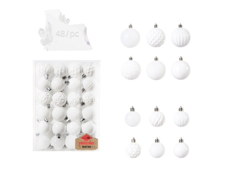 48PCS Adornos de bolas de Navidad Decoración de árbol de Navidad