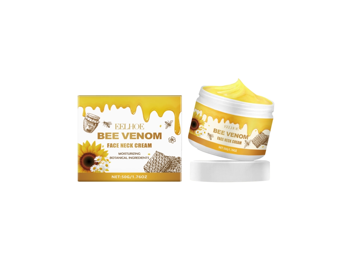 Crema reafirmante facial con veneno de abeja para rostro y cuello.