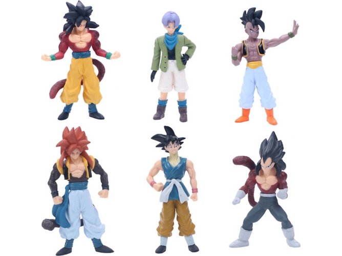 6 Figuras EASTVAPS Super Saiyan Dragon Ball Z 7 Generación Sun Goku Wukong Vegeta