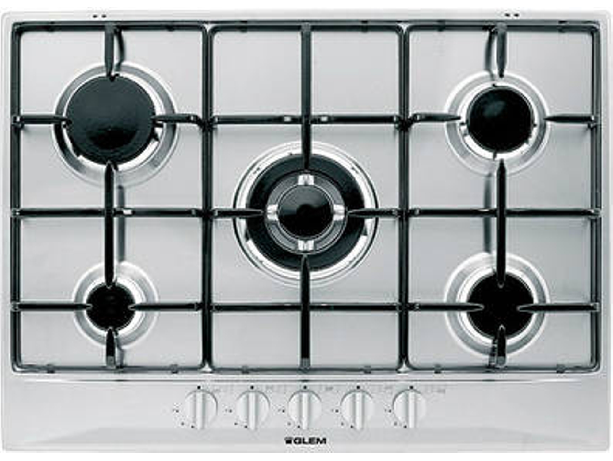 Placa de Gas GLEM P5GFXV (Gas Butano-propano - 68.5 cm - Inox)