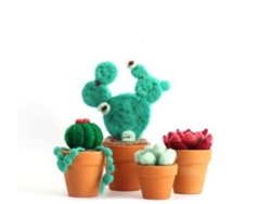 Caja de Lana Cardada GRAINE CRÉATIVE Cactus Pequeño