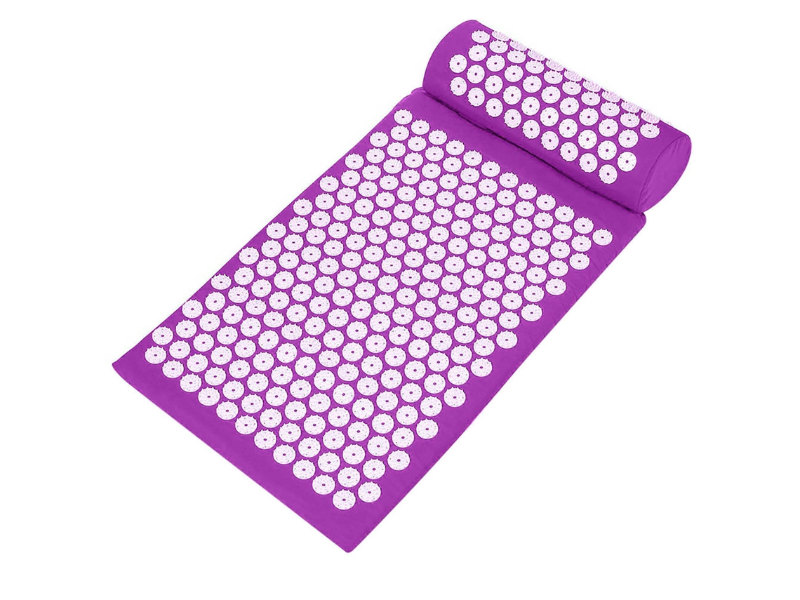 Esterilla de masaje con agujas de acupuntura para aliviar el estrés y el dolor. Cama de yoga y almohada Vante.