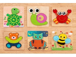 Juego De Rompecabezas De Madera, Paquete De 6, Juguetes Montessori Para Desarrollar La Motricidad Fina, Set De Regalo Educativo, Preescolar - Henten Home