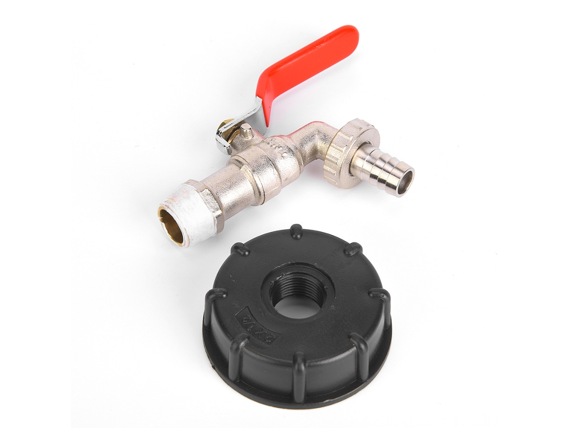 Adaptador Para Tanque Ibc S60x6, Válvula De Grifo De Latón Con Rosca Gruesa De 1/2 Pulgada