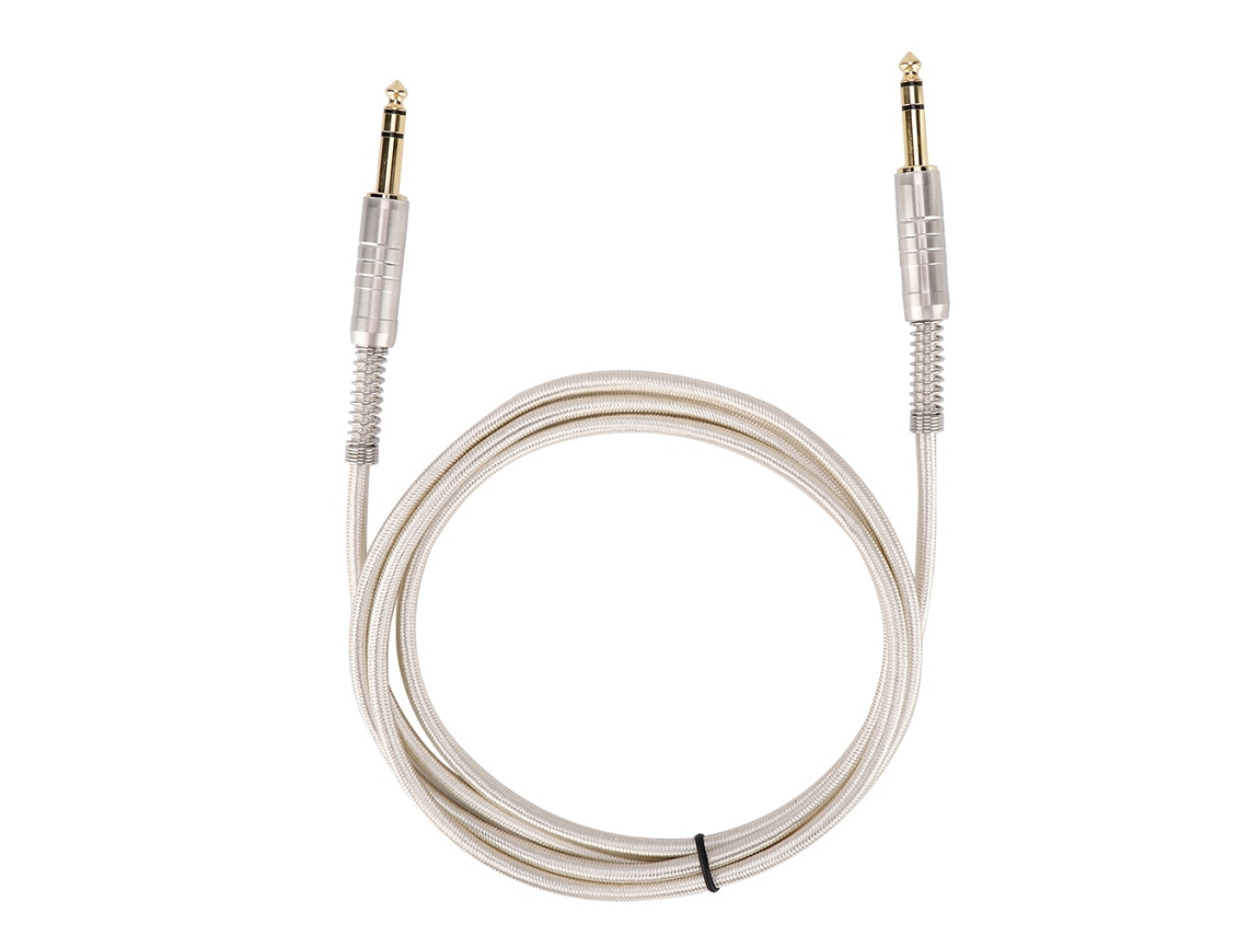 Cable De Extensión De Audio Estéreo Macho A Macho De 6.35 Mm Plateado En Oro, 1.8 M