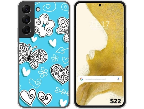 Carcasa Samsung Galaxy S22 5G TUMUNDOSMARTPHONE Dibujos Mariposas Multicolor
