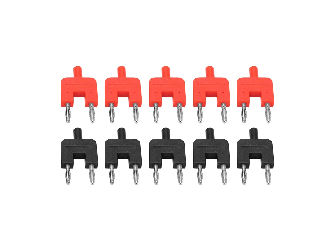 10 Unidades De Conectores Banana Dobles De Latón De 4 Mm Con Baño De Níquel Para Automóviles