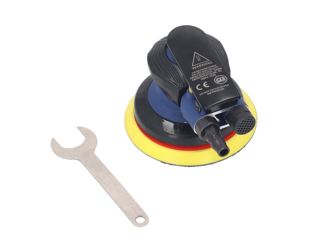Almohadilla De Lijado Neumática Aleatoria Mini Profesional De 5 Pulgadas Para Pulido De Automóviles Y Metales.