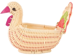 Cesta de frutas, cestas de mimbre para frutas, cesta de mimbre, para galletas, comida, galletas 22 x 13 x 17 cm