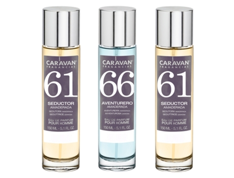 3x Perfume de Hombre Nº66 (2)Nº61 150ml CARAVAN