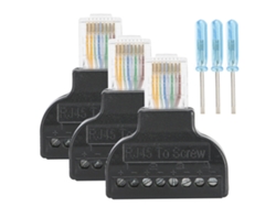 3 Juegos De Adaptadores De Conector Rj45 Macho A Terminal De Tornillo De 8 Pines Para Av Digital