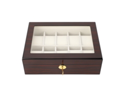 Caja De Almacenamiento Para Relojes Ligera Y Transparente Con 10 Compartimentos Y Llave, Ideal Para El Hogar Y Los Viajes.