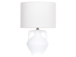 Lámpara de mesa BELIANI Labrada de Cerámica Blanco 32x32x46