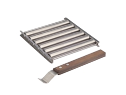 Soporte Para Salchichas De Acero Inoxidable Zekai Con Mango De Madera Extra Largo Parrilla Para Cocinar Al Aire Libre Rosewell