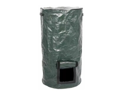 Bolsa De Compostaje De Jardín Reutilizable E Impermeable De Pe Con Cierre De Cremallera, Gran Capacidad, 34 Galones.