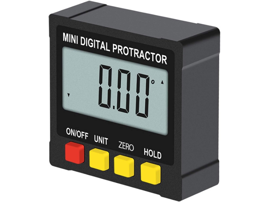 Inclinómetro digital, buscador de ángulos profesional con pantalla LCD retroiluminada para facilitar la lectura en condiciones de poca luz.