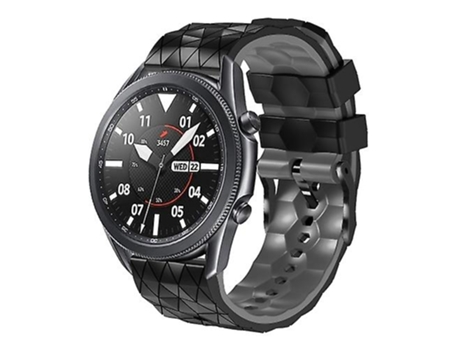 Correa para Ticwatch Pro 2020 22mm Patrón de Fútbol Correa de Silicona Bicolor Negro-Gris VENISYMLIS