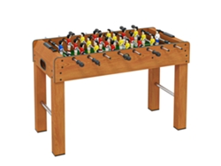 Mesa De Futbolín Profesional De Madera Con 8 Varillas Y 2 Bolas, 122x61x80 Cm, Madera Natural, Para Uso Doméstico.