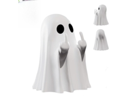 Fantasma de Halloween con dedo medio aterrador, para uso en interiores y exteriores, mesa/dormitorio ZYBLSSBB