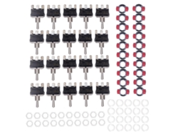 20pcs Interruptor Toggle Berm 3 Niveles 6 Pines On/off/on Mini Led Rocker 15a 250vac