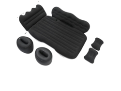 Cama de viaje inflable, superficie aterciopelada, compatible con SUV, color negro OEM